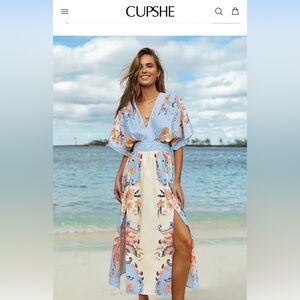 Cupshe Watercolor Morning Floral Maxi Dress